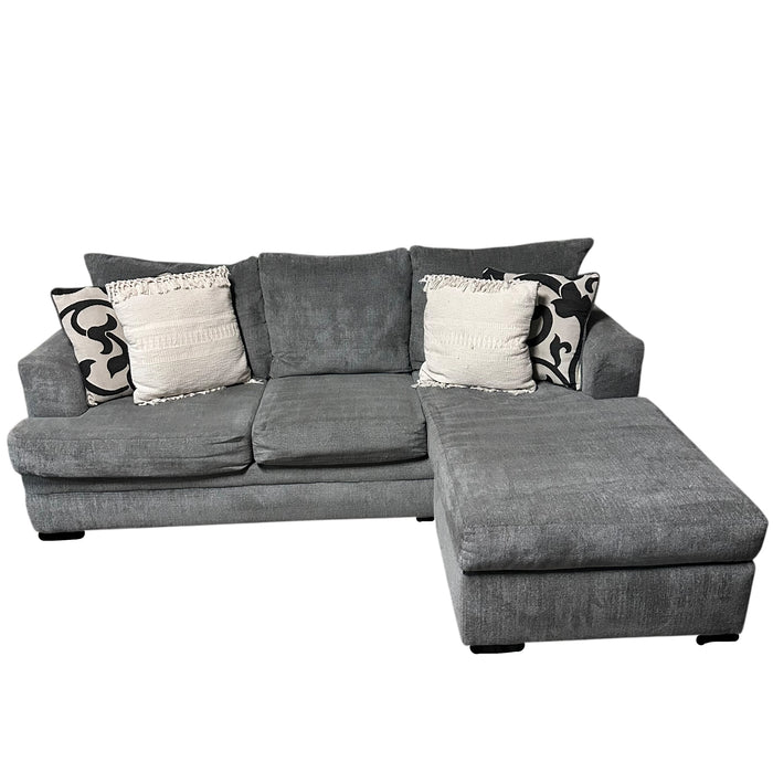 Gray Sectional with Reversible Chaise