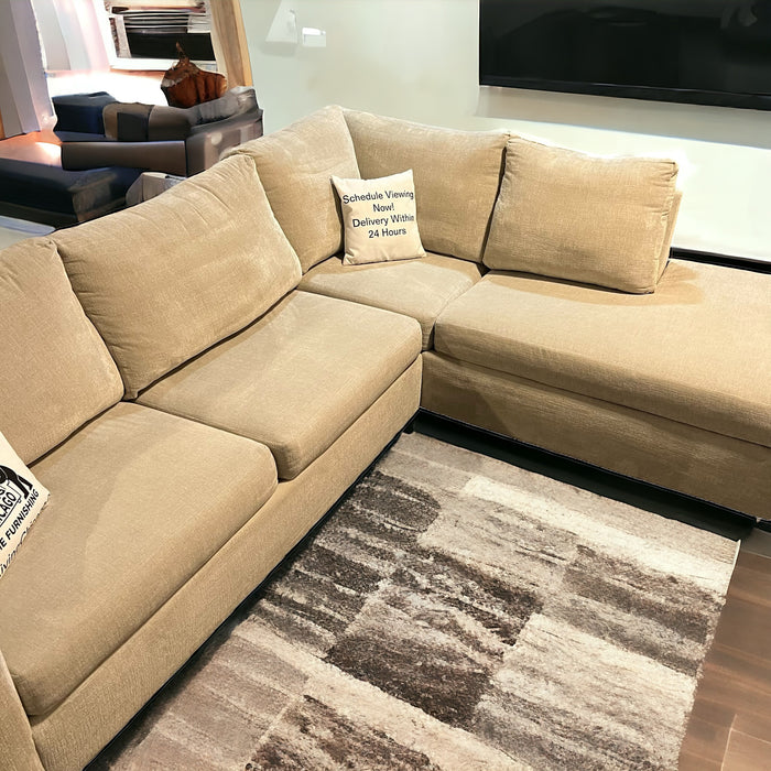 Cream / Off White Jonathan Louis Two Piece Sectional Couch