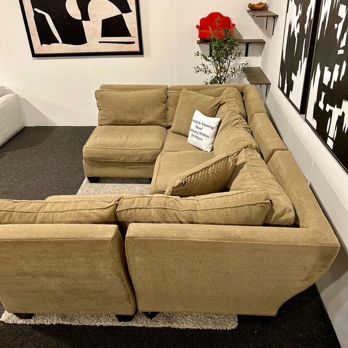 Beige Macy’s 5 Piece Modular Sectional Couch