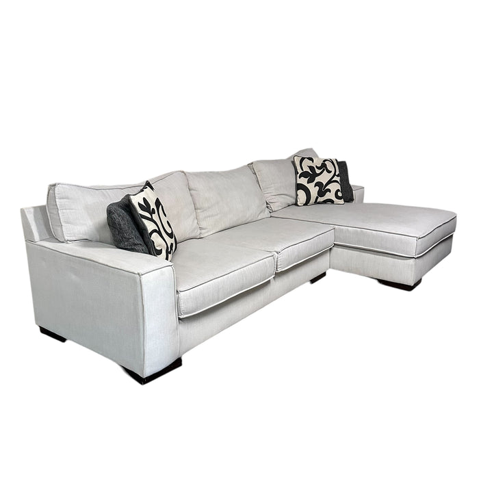 2 Piece Sectional Sofa in Light Gray