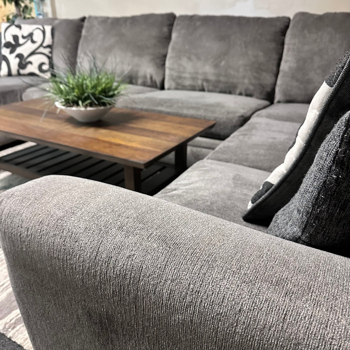 Gray U shape Sectional