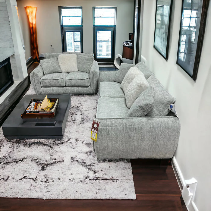 Light Gray Gel Couch and Loveseat Set