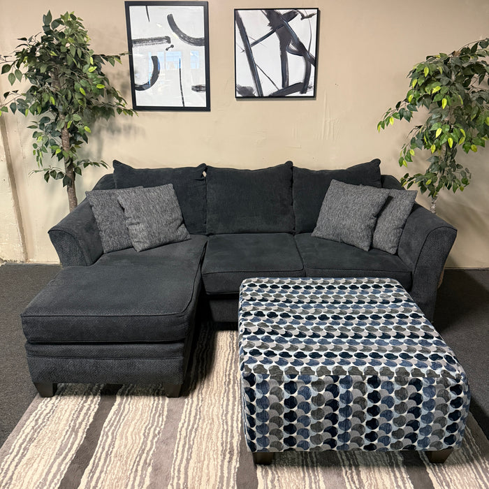 Sectional Sofa with Reversible Chaise and Ottoman