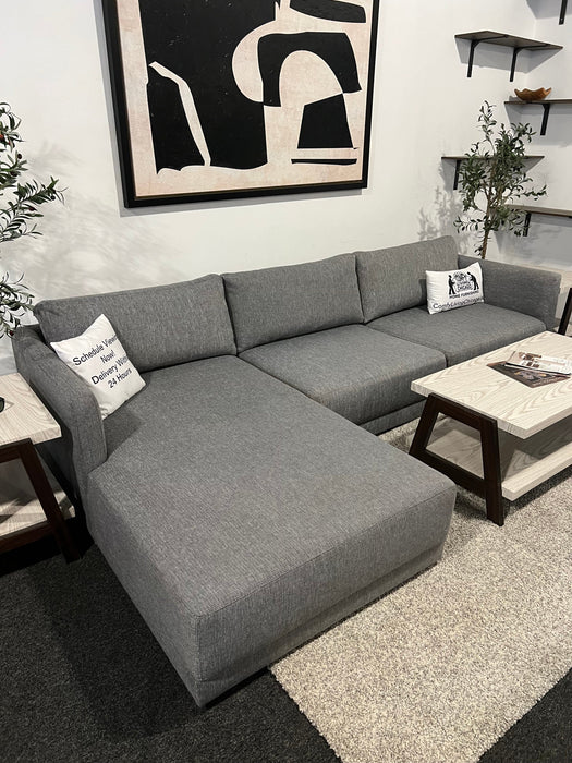 Joss and Main Astra Two Piece Sectional Couch in Gray