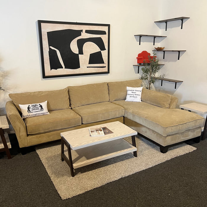 Lazy Boy Two Piece Sectional Couch in Cream