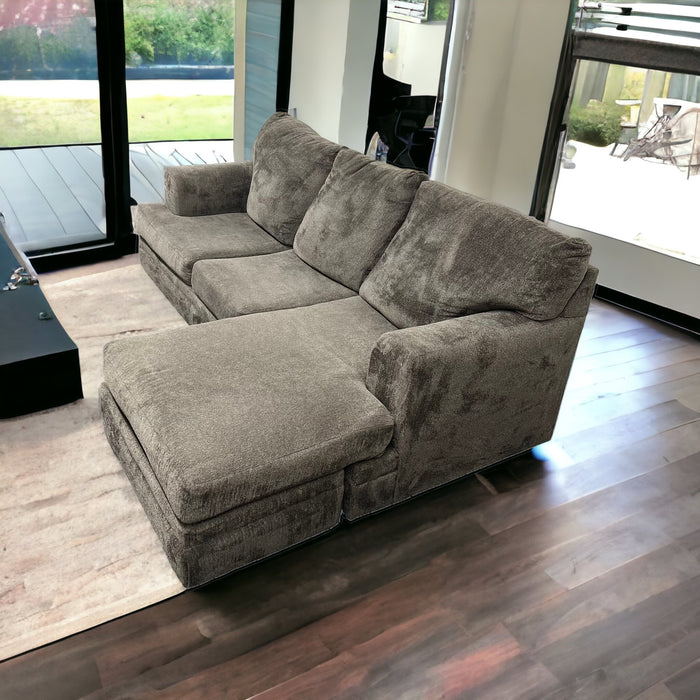 Gray Sectional Couch with Reversible Chaise