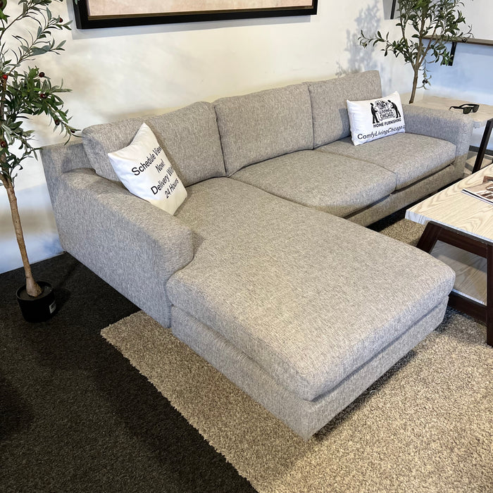 West Elm Sectional with Reversible Chaise in Gray