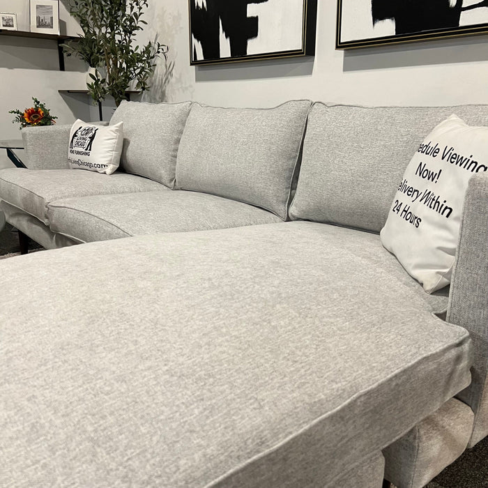 Joybird Gray Sectional Couch with Reversible Chaise