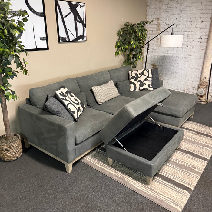 Sectional Sofa with Storage Ottoman