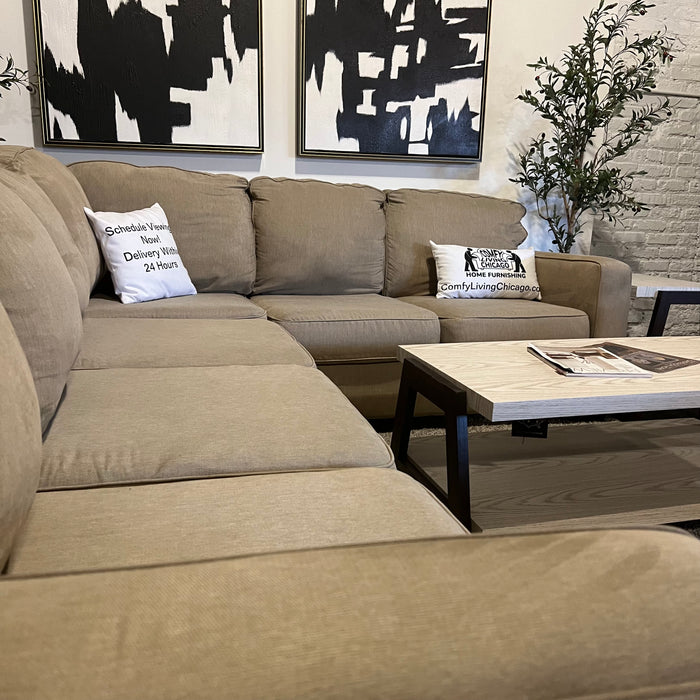 Ashley Cream Modular Lucina Corner Sectional Couch