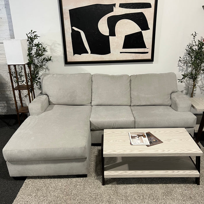 Benchcraft Light Gray Sectional with Chaise