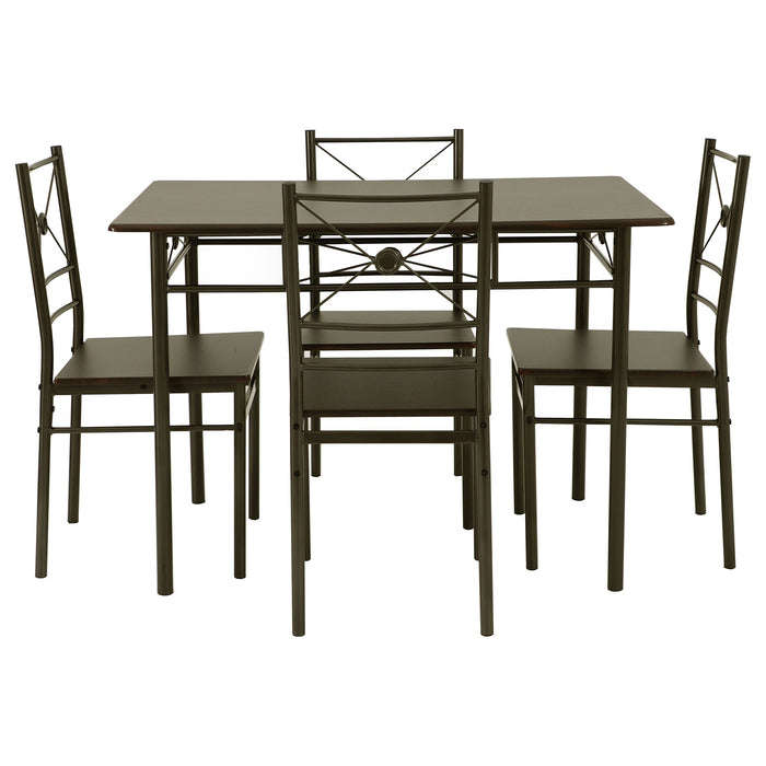 Anna  Rectangular Dining Set Dark Bronze