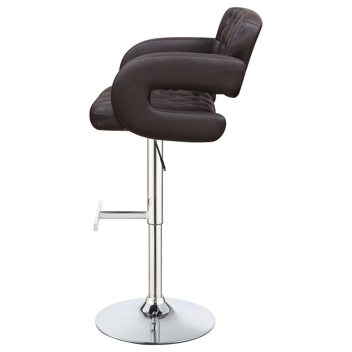 Brandi Adjustable Bar Stool Black and Chrome