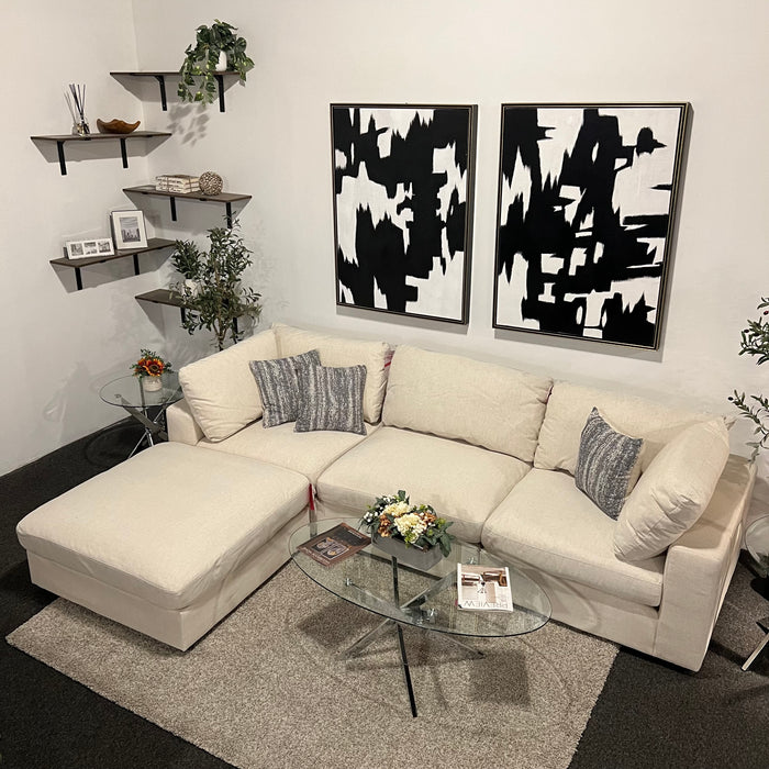 Cream Modular 4 Piece Sectional Couch