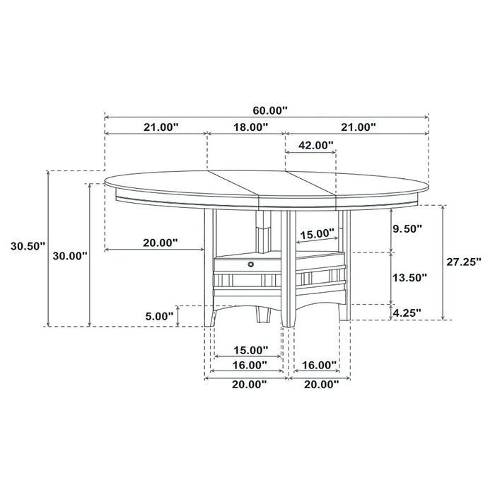 Lavon  Dining Set Medium Grey