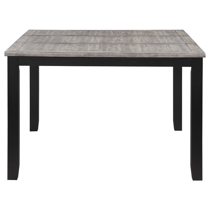 Elodie  Counter Height Dining Table Set with Extension Leaf Grey and Black