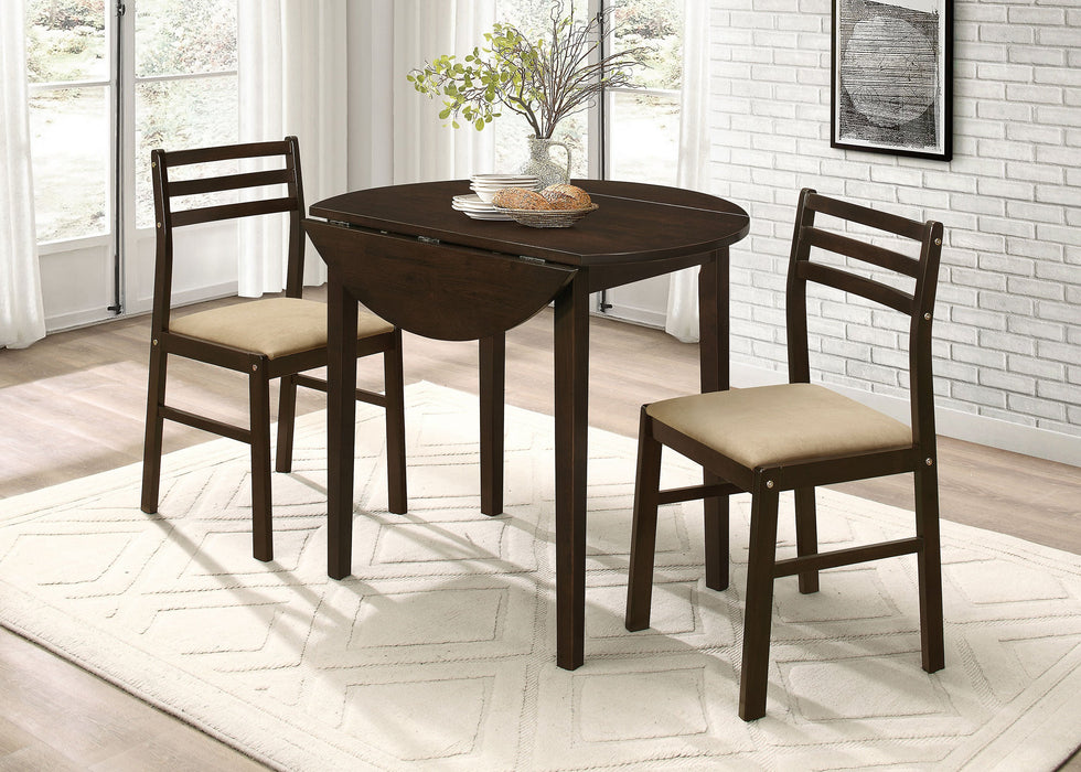 Bucknell 3-piece Dining Set with Drop Leaf Natural and Tan