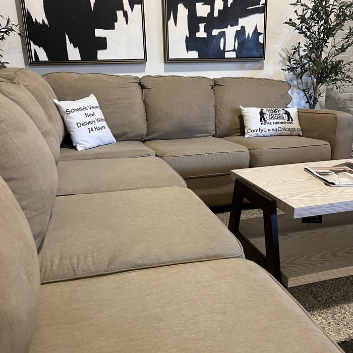 Ashley Cream Modular Lucina Corner Sectional Couch