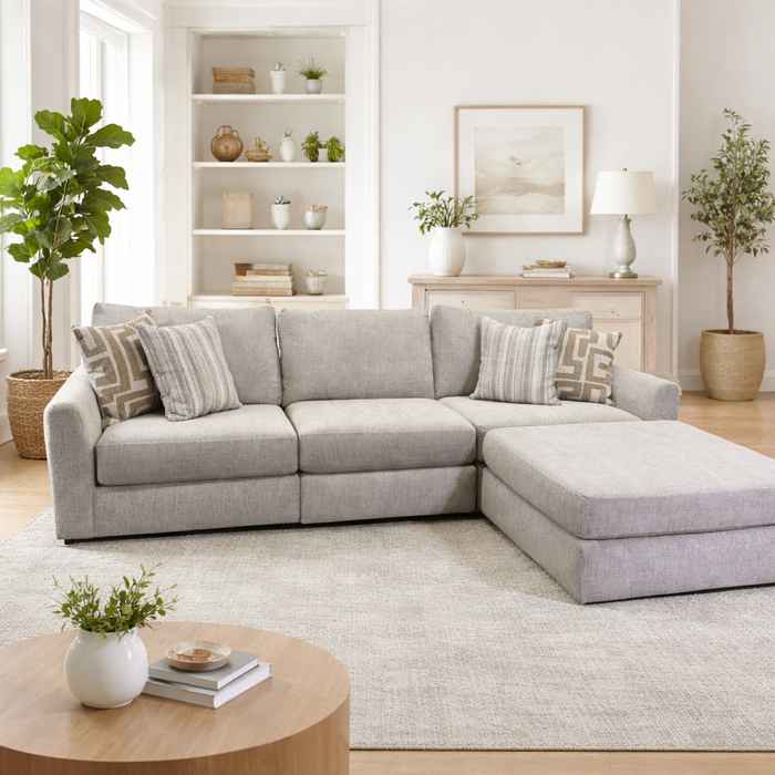 Marlow Modular 4 Piece Sectional in Cream