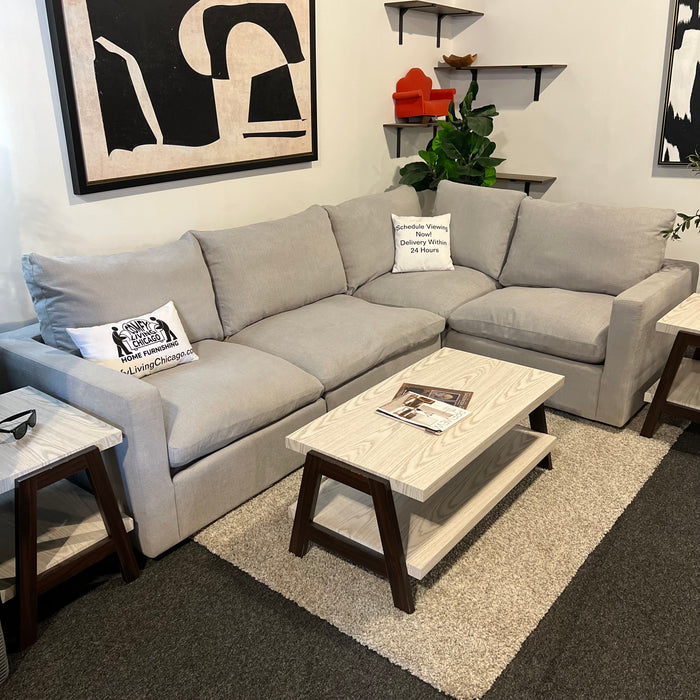 Revelation Modular Cloud Sectional Four Piece in Gray