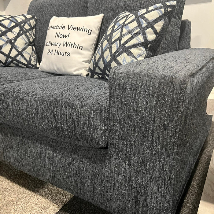 Couch and Loveseat Set in Navy Blue