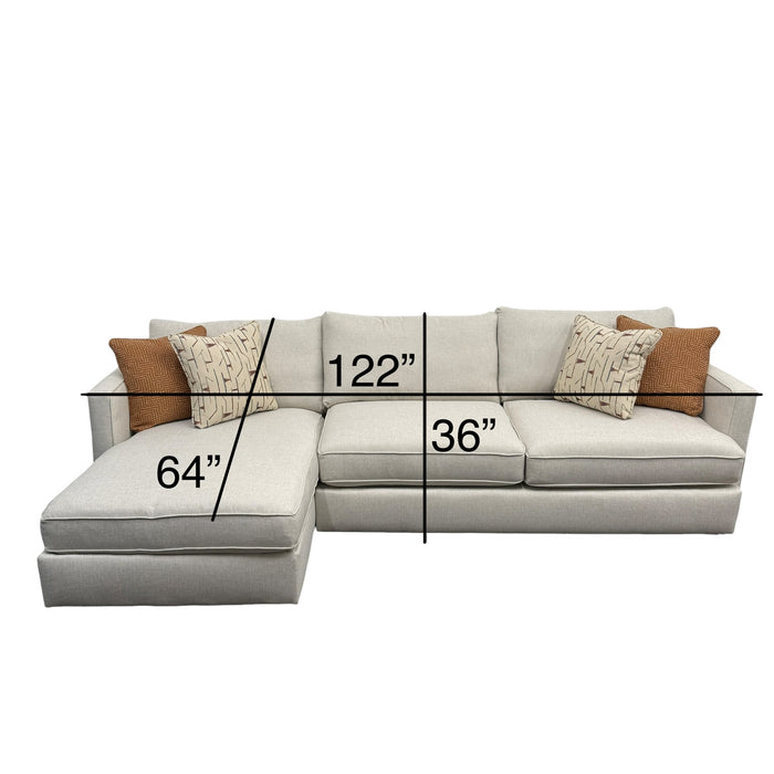 Finley Sectional with Left Facing Chaise in Grande Glacier