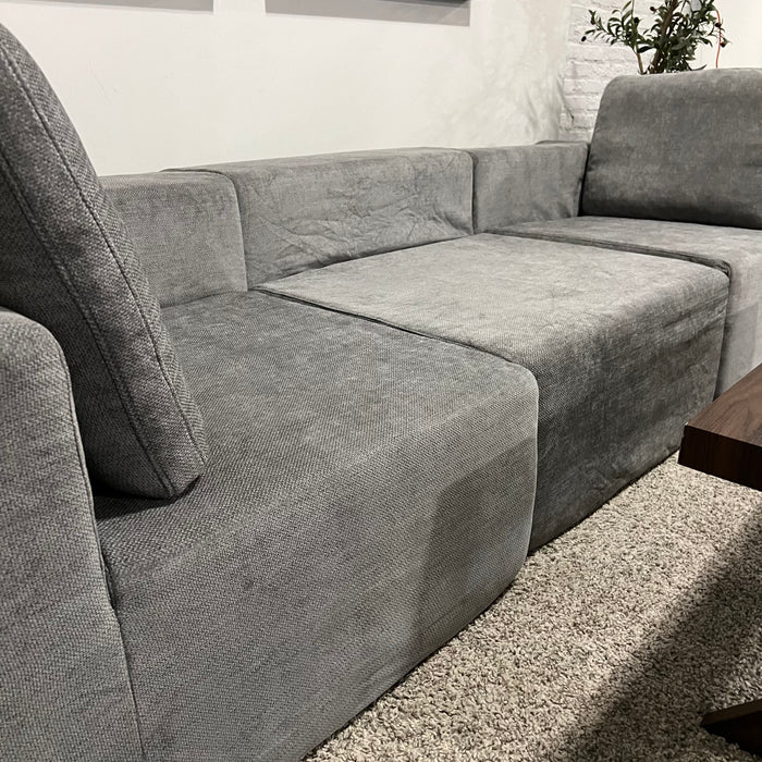 Modular Gray Three Seater Foam Couch