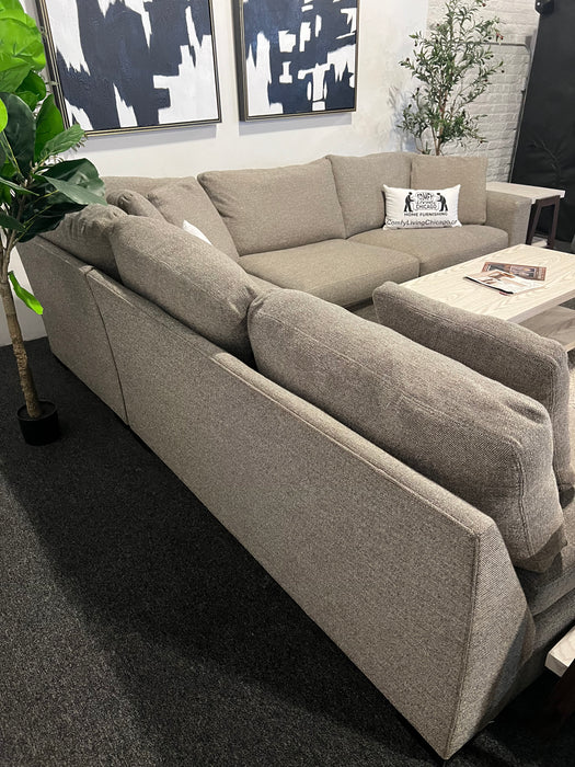 Room and Board Three Piece Corner Sectional Couch in Gray