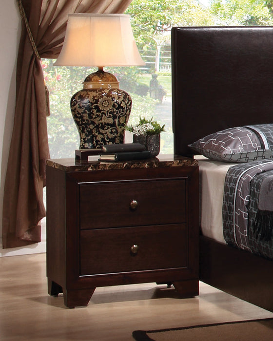 Conner 2-drawer Rectangular Nightstand Cappuccino