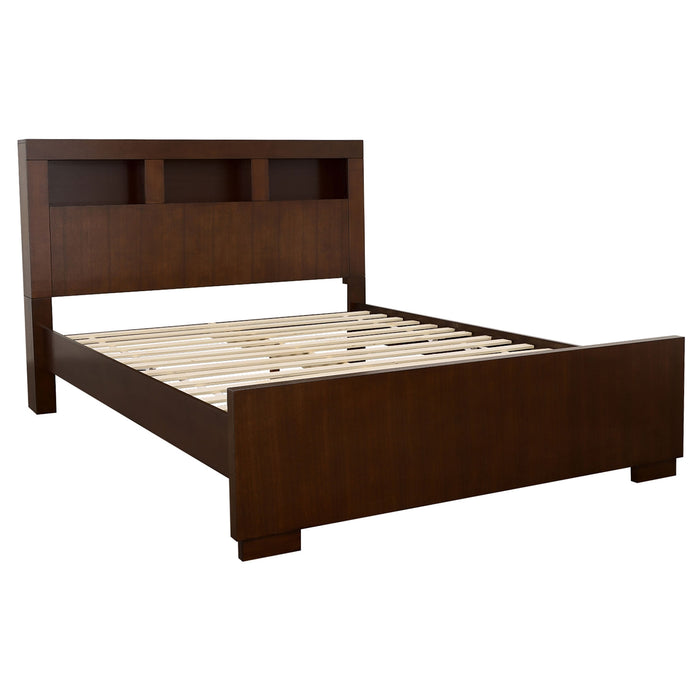 Jessica  Bed with Storage Headboard Cappuccino