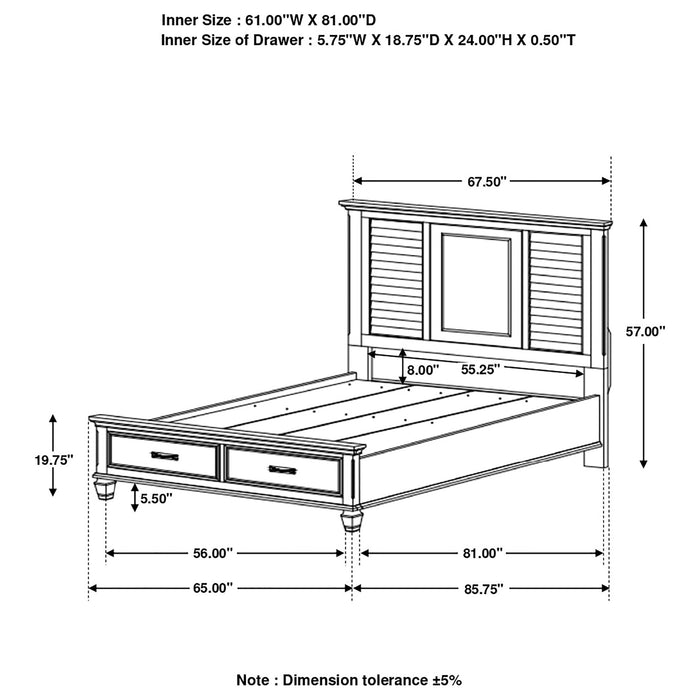 Franco  Storage Bed Burnished Oak