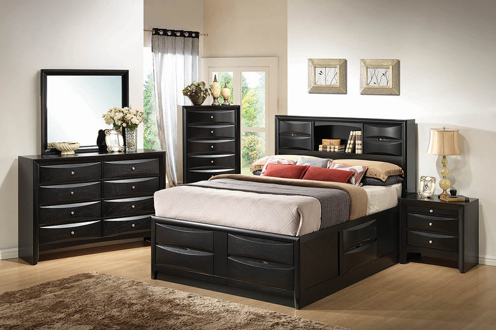 Briana  Platform Storage Bed Black