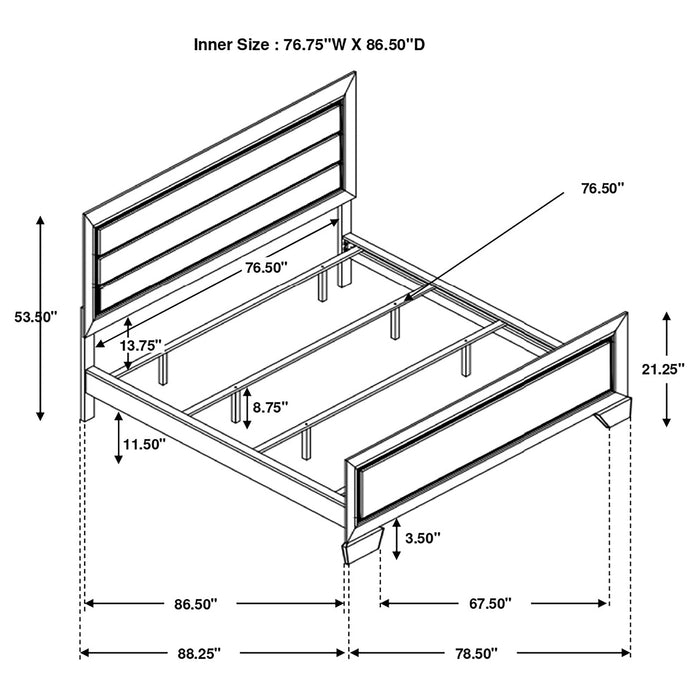 Kauffman  Panel Bed Dark Cocoa