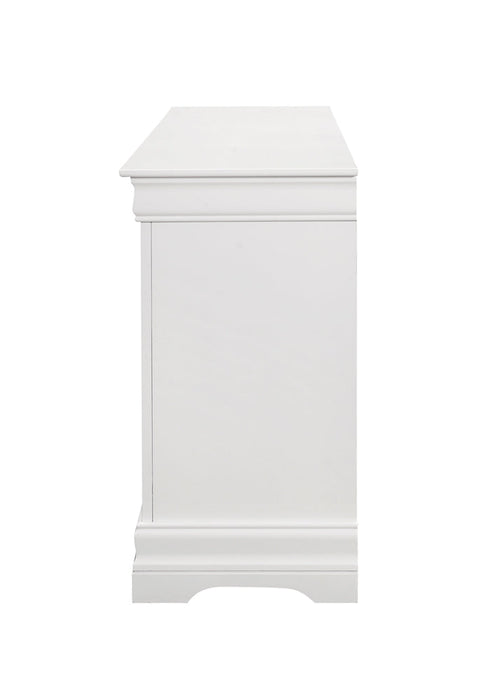 Louis Philippe 6-drawer Dresser White