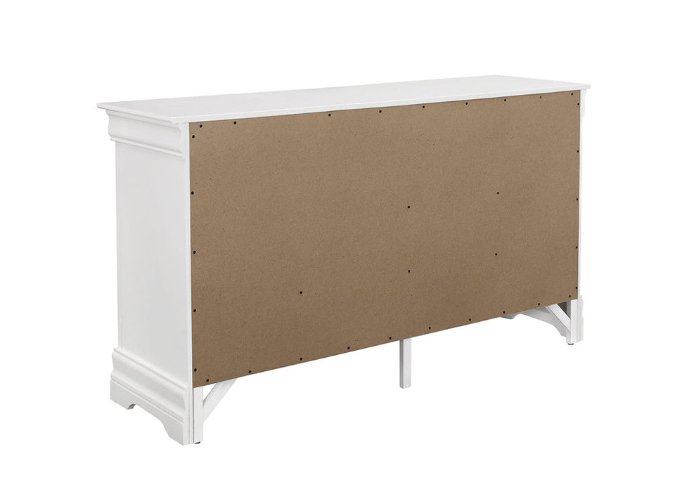 Louis Philippe 6-drawer Dresser White