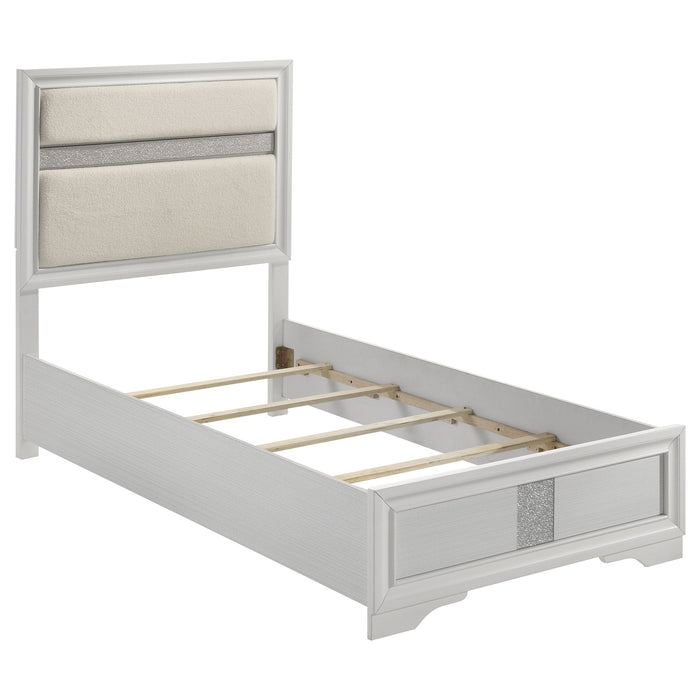 Miranda 55-inch Upholstered  Panel Bed White