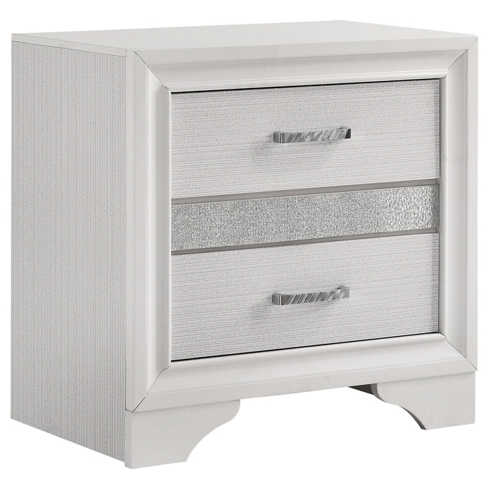 Miranda 2-drawer Nightstand Tray White