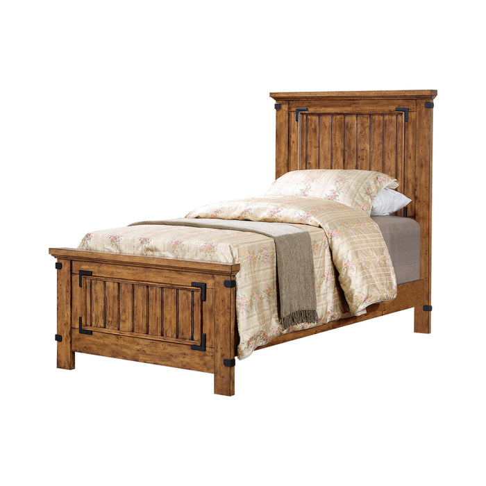 Brenner  Panel Bed Rustic Honey