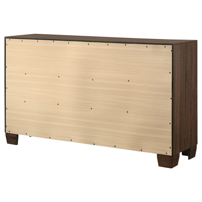 Brandon 6-drawer Dresser Medium Warm Brown