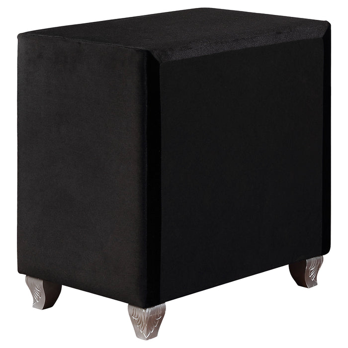 Deanna 2-drawer Rectangular Nightstand Black