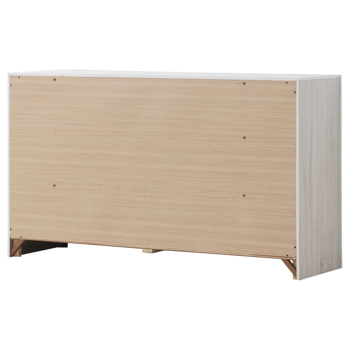 Brantford 6-drawer Dresser with Mirror Coastal White