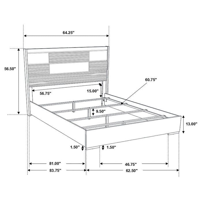 Blacktoft  Panel Bed Black