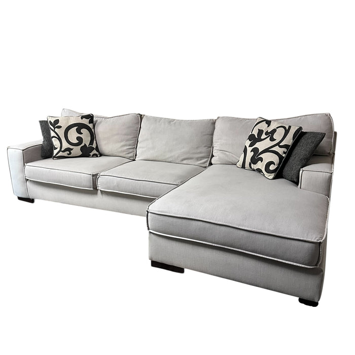 2 Piece Sectional Sofa in Light Gray