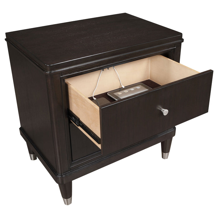 Emberlyn 2-drawer Nightstand Bedside Table Brown