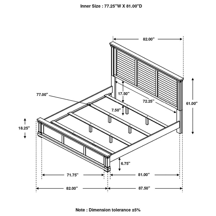 Hillcrest  Panel Bed White