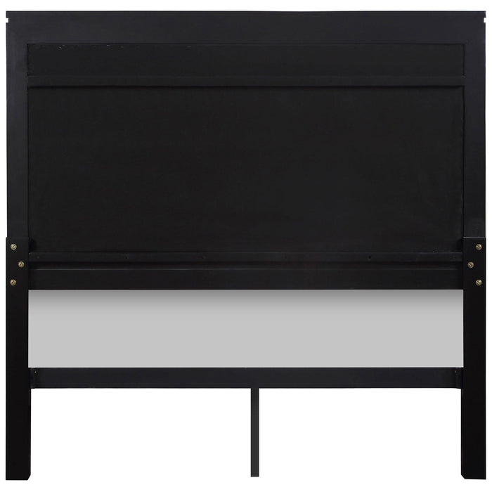 Cappola Wood Eastern King Panel Bed Black