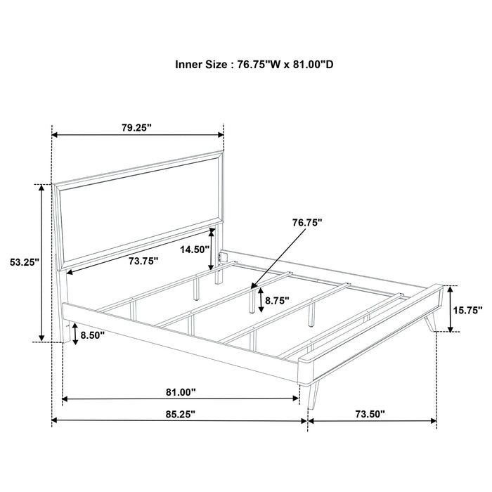 Janelle  Panel Bed White