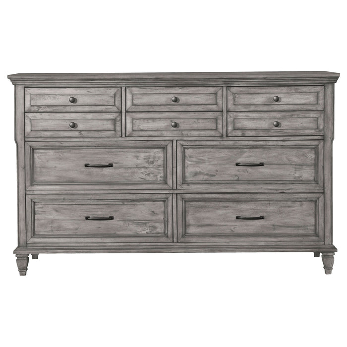 Avenue 8-drawer Rectangular Dresser with Mirror Grey