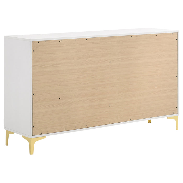 Kendall 6-drawer Dresser with Mirror White