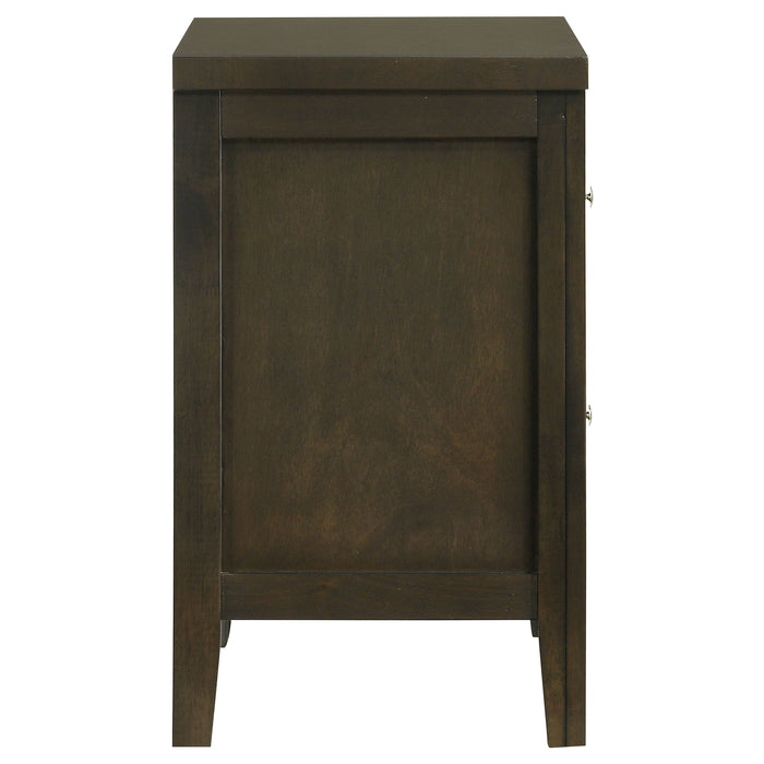 Wilkes 2-drawer Nightstand Bedside Table Dark Cocoa